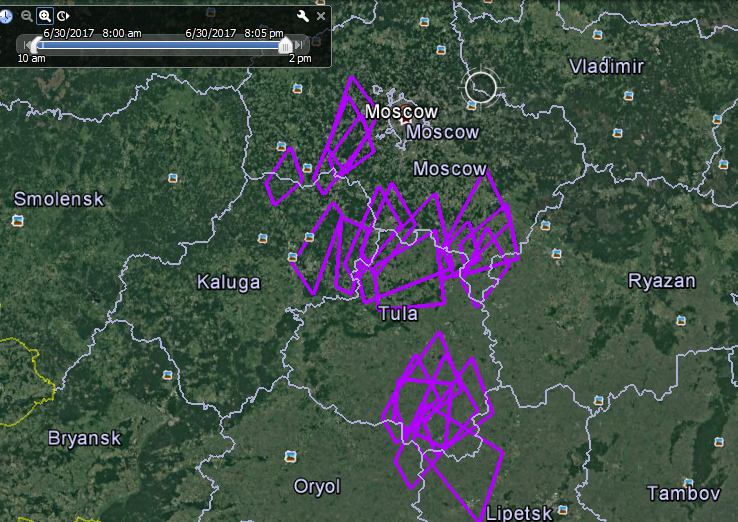 Dangeorus Thunderstorm Alerts over Russia