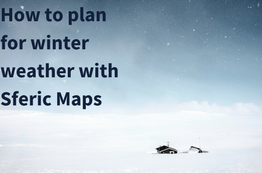 How to plan for winter weather with Sferic Maps, image of cottage snowed in with more snow falling