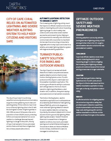 Screenshot of the Cape Coral Case Study