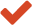 A red check mark with a transparent background