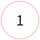 A dark blue "1" in a red circle
