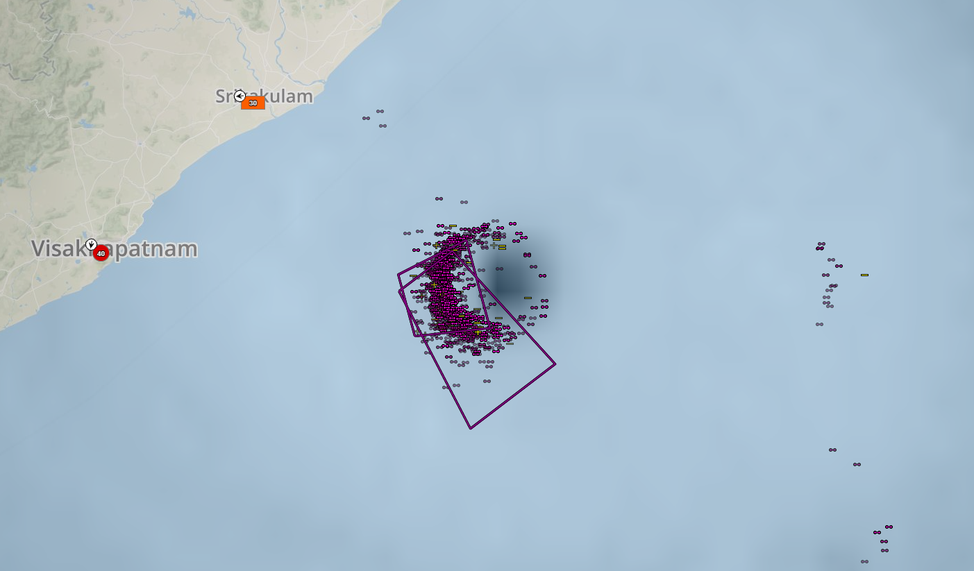 Two Dangerous Thunderstorm Alerts in the eyewall of Fani