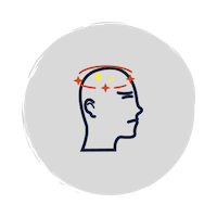 Human head with stars around it signifying dizziness