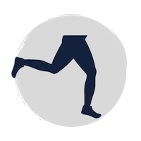 lower half of body running icon