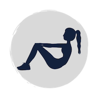 women athlete doing a sit upicon