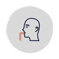 Human head vomitting 