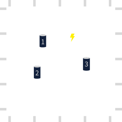 three sensors and a lightning strike to demonstrate how lightning detection works