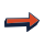 orange and blue horizontal arrow pointing right
