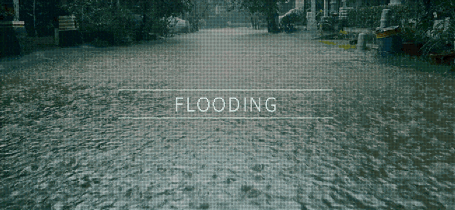Flooding gif with flowing floodwaters