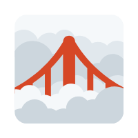 icon of fog and a bridge