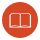 A white icon of an open book