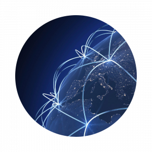 worldwide connections spanning the globe