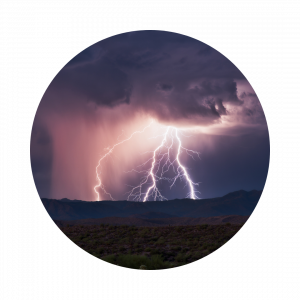 Thunderstorm with lightning